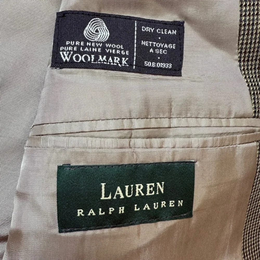 Lauren Ralph Lauren Mens 48R Wool Sport Coat Brown Houndstooth Blazer Canada